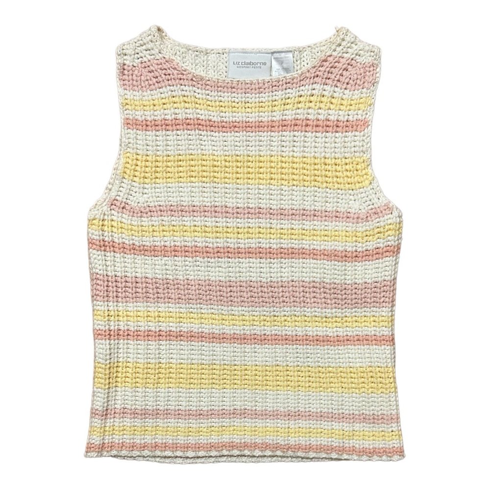 Liz Claiborne Pastel Stripe Sweater Top